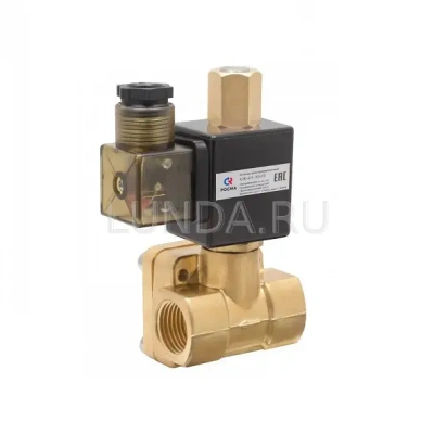 Клапан соленоидный с сервоприводом и катушкой, двухходовой, непрямого действия (нормально открытый), Росма В Чите