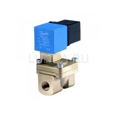 Клапан соленоидный EV220W 10-50, с сервоприводом, с катушкой, уплотнение NBR (нормально открытый), Danfoss В Чите