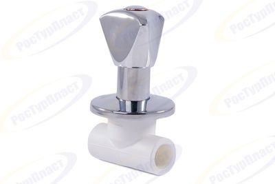 Вентиль PPR с хромированной удлиненной ручкой LUX, RTP (РосТурПласт) В Чите